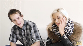 Cuckold loves to watch his babe on another man's cock