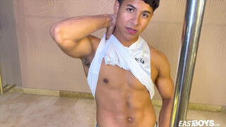 Latino sexy boy Chris Rush with abs & big dick