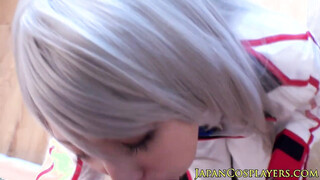 Japanese Babe In Silly Costume Sucks A Mean Cock