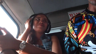 Asian amateur GF madly in love with her huge cock European BF