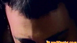 Lean mustached dude Anthony Lee receives oral & ass fucking hammering