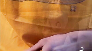 Stone having a blast puffing away with his fat meat