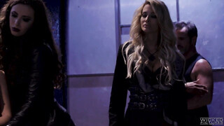 Three amazing hotties in triple trouble action having a fuck-fest