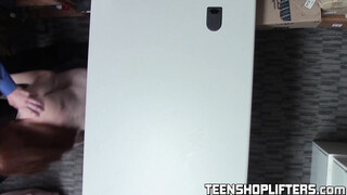 SHOPLYFTER Satisfying redhead Lauren Phillips in burglar banging foursome