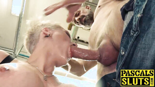 Vixen Tanya Virago anally screwed by dom daddy in the garage