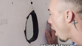 Black Devin Trez Gets His Cock Sucked Good At The Glory Hole - RagingStallion