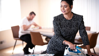 Mature MILF stepmum seduces huge dick stepson in law & fucks him