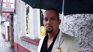 German STEPMOM In Leather Leggings Pickup & Fuck On Street