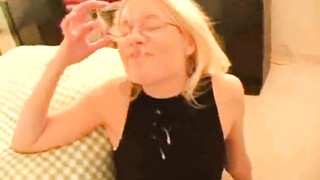 Spex whore handjob teen jerks off meat