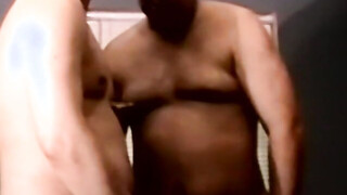 Horny amateur jerking off his cuck before older dude suck him