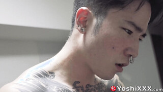 Men in lace Yoshi Kawasaki & Yusaku Kaga are breeding hard & rough