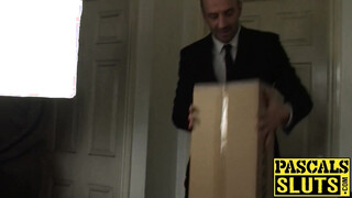 Extremely hot sub booty destroyed in BDSM threesome