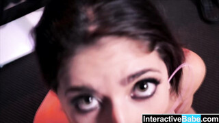 Interactive fuck with posh brunette hottie