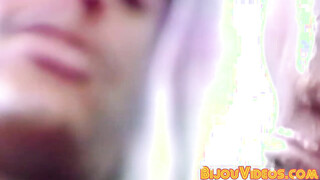 Gorgeous vintage stud ravaged by black cock bareback after BJ