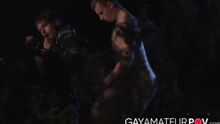 Horny Benjamin Blue swallows & rides the throbbing prick of babe Ryan Jacobs