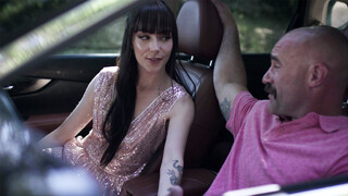 Suspicious stepfather fucks his stepsons big ass teen Girlfriend outdoors