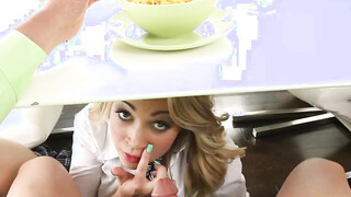 FAMILY STROKES Slutty Cali plays with stepdaddy when mommys not around