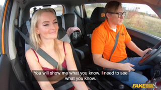 Gorgeous blonde fucking introverted driving instructor - Victoria Pure