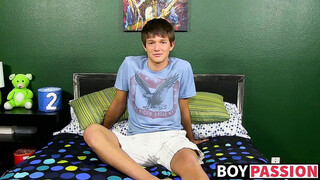 Twink has interview before gently touching himself