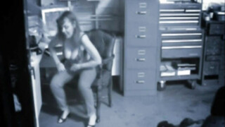 Office masturbation tart toying her wet cunt