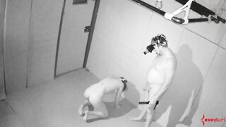 Kinky tied up babe gets toyed