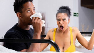 Horny panty sniffer has sex with big titted latin in hostel