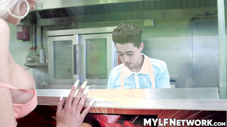 Juan Loco shoots a heavy load in a rough sex session with shaft sucker Ni