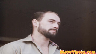 Classic homosexual studs booty bang hard in a wild threeway