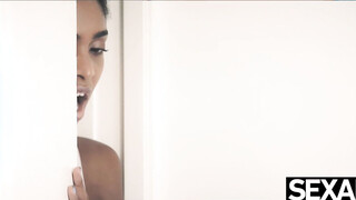 Sexy lesbian girls masturbating for each other before eating snatch