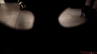 Femdom slave wearing mask obeys to his Mistress