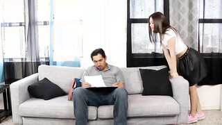 FAMILY STROKES Naughty teen Lucy Doll gets her mesmerizing face covered in jizz