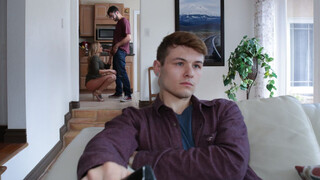 Risky fuck with big boobed MILF in the kitchen