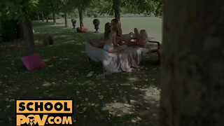 itsPOV: Teen sluts Tiffany Tatum, Mona Blue & Marilyn Sugar in foursome