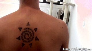 Sexy amateur masturbating his rock hard prick with fleshlight