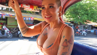 Large tits Thai MILF amateur picked up for rough assfucking & more