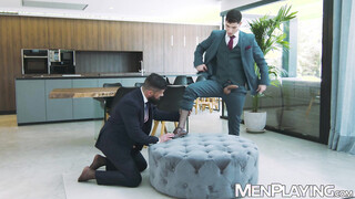 Bearded Justin Jett savors Bastian Karims Latino booty while breeding him