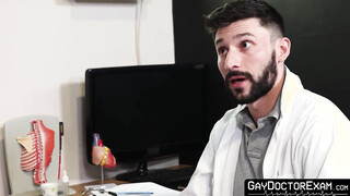 Muscular Scott Demarco extracts  charming Rob Quins semen sample after rough ass fucking se