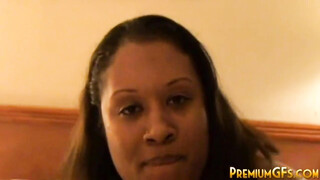 BBW ebony babe dildos her cunt