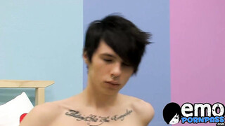 Dylan Scouville wanks his hard prick & blows a sexy load