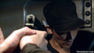 Bank robber bound & ravaged