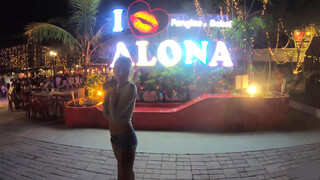 Amateur couple watches a fire show & has sex once back in the hotel