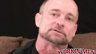 Rough stud strokes his prick solo & explodes with sexy cum