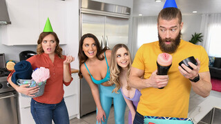 BRAZZERS Big cocked man fucks Girlfriend's best friends in his Birthday - Codi Vore, Nolina Nyx & Xander Corvus