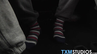 Young blonde twink picked up for a round of ass pumping