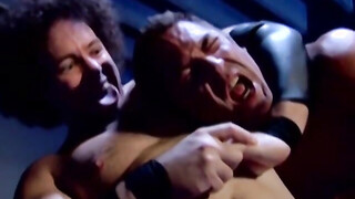 Trainer Luca Ciccone joins in a sexy steamy trio tormenting with a twink sub