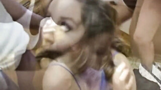 Preggy force to Fuck Hard by 2 Big Dicks