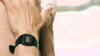 Sweet Asian Lee Chae-rin kissed while nude