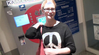 Perky Blonde Schoolgirl Paid For Public Blowjob