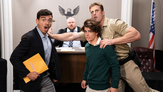 Bailiff Mark LAX gets a taste of Seth Peterson's shaft in explicit courtroom encounter