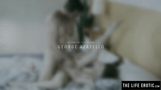 Stunning Emily J masturbates while watching porn